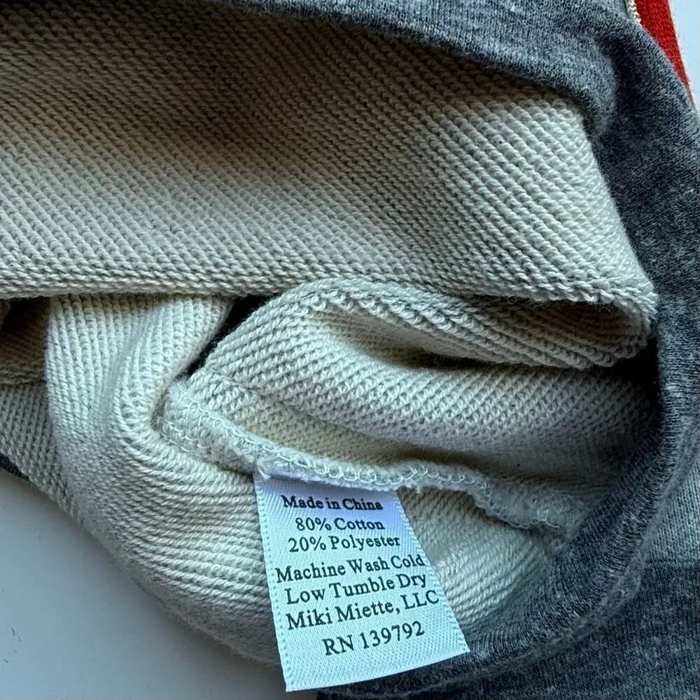 NWT Miki Miette two-piece grey summer loungewear outfit for baby. Size 6 months
